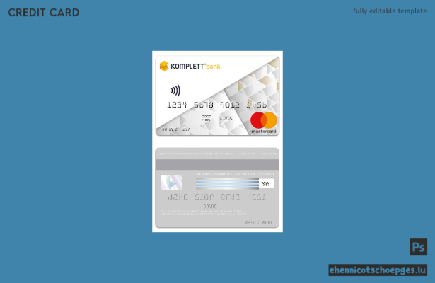 Norwegen Komplett Bank Mastercard Beispielvorschau